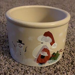Holiday Pottery Dip Crock